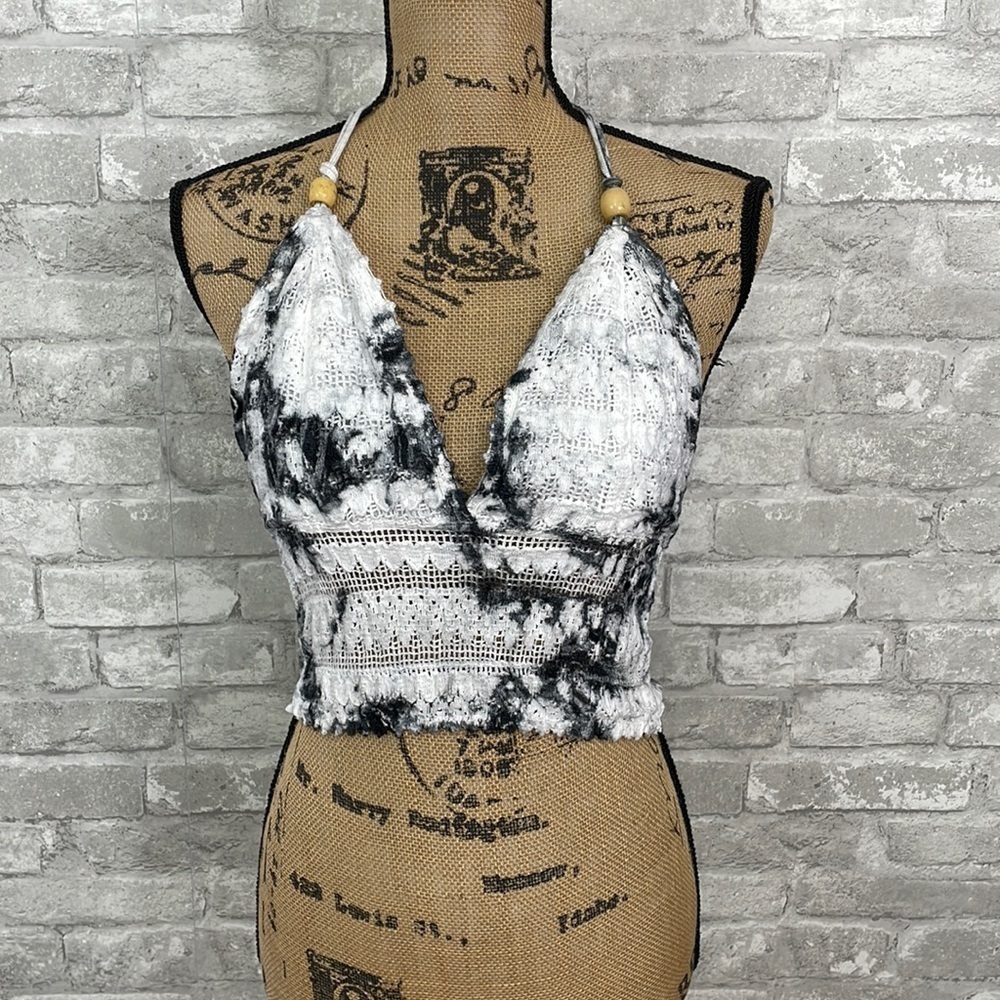 Blanco Tie Dye Halter Crop Top